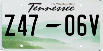 TN license plate Z4706V