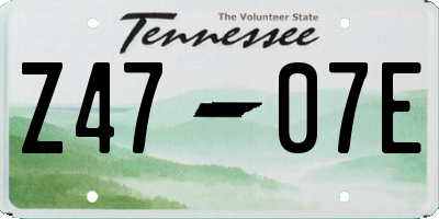 TN license plate Z4707E