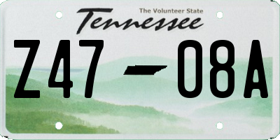 TN license plate Z4708A