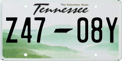TN license plate Z4708Y