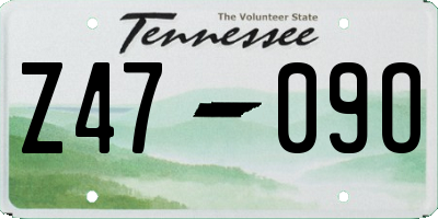 TN license plate Z4709O