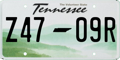 TN license plate Z4709R