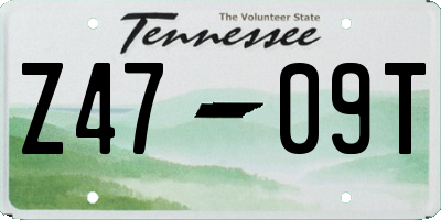 TN license plate Z4709T