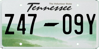 TN license plate Z4709Y