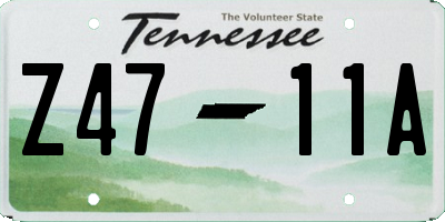 TN license plate Z4711A