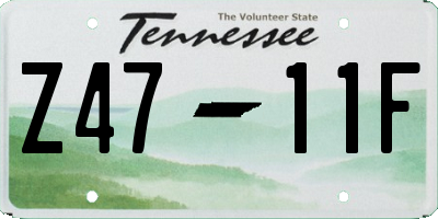 TN license plate Z4711F