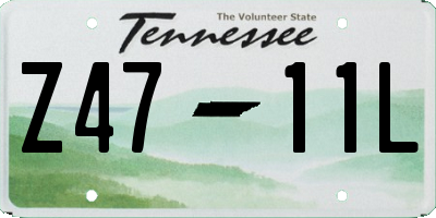 TN license plate Z4711L