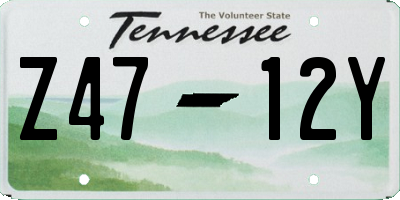 TN license plate Z4712Y