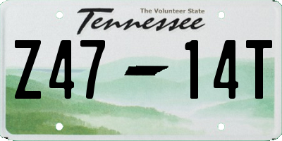 TN license plate Z4714T