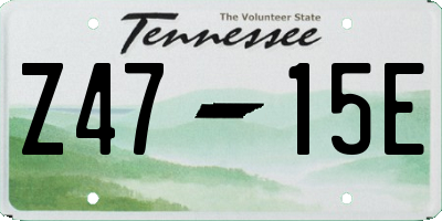 TN license plate Z4715E