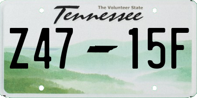 TN license plate Z4715F