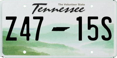 TN license plate Z4715S