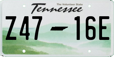 TN license plate Z4716E