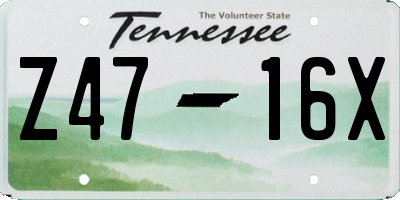 TN license plate Z4716X