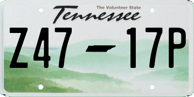 TN license plate Z4717P