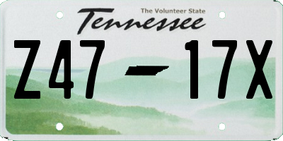 TN license plate Z4717X