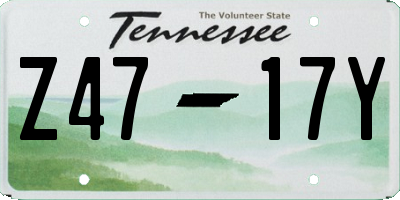 TN license plate Z4717Y