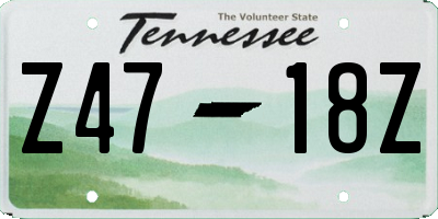 TN license plate Z4718Z