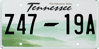 TN license plate Z4719A
