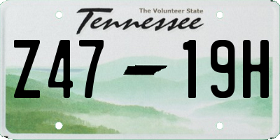TN license plate Z4719H