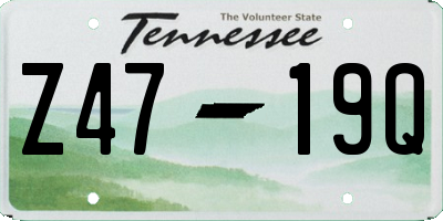 TN license plate Z4719Q