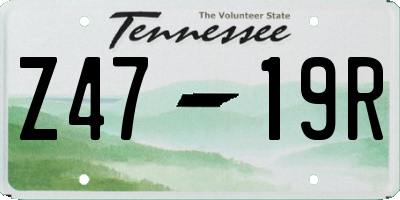 TN license plate Z4719R