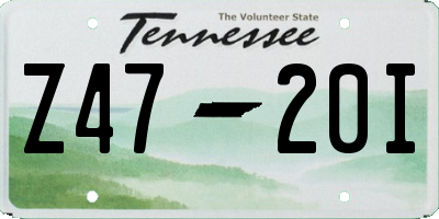 TN license plate Z4720I