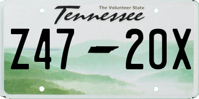 TN license plate Z4720X