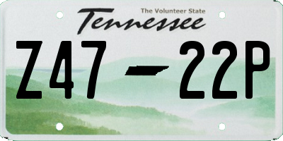 TN license plate Z4722P