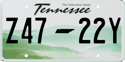 TN license plate Z4722Y