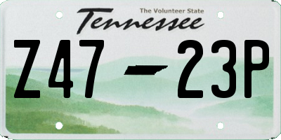 TN license plate Z4723P