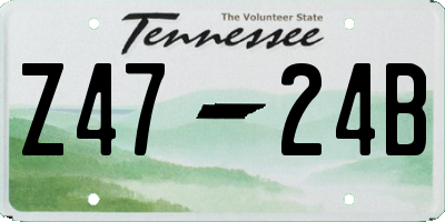 TN license plate Z4724B