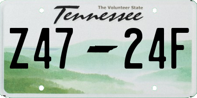 TN license plate Z4724F