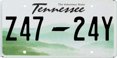TN license plate Z4724Y