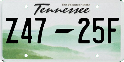 TN license plate Z4725F