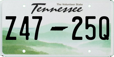 TN license plate Z4725Q