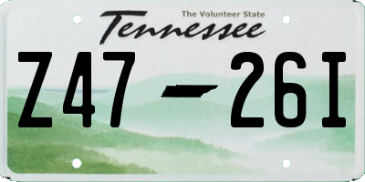 TN license plate Z4726I
