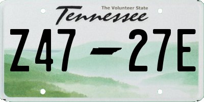 TN license plate Z4727E