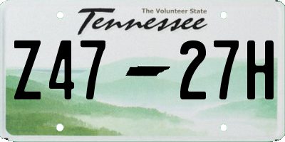 TN license plate Z4727H