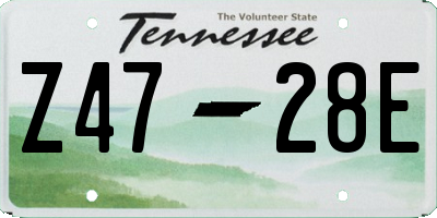 TN license plate Z4728E
