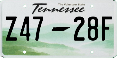 TN license plate Z4728F