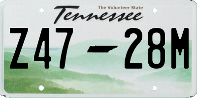 TN license plate Z4728M
