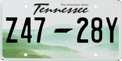 TN license plate Z4728Y