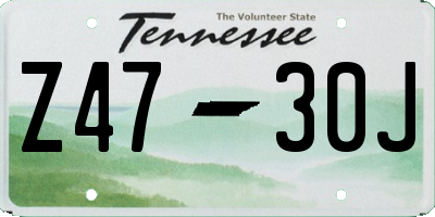 TN license plate Z4730J