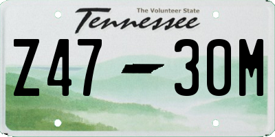 TN license plate Z4730M