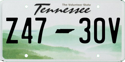 TN license plate Z4730V