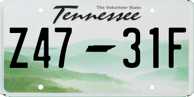 TN license plate Z4731F