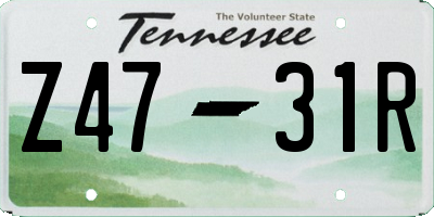 TN license plate Z4731R