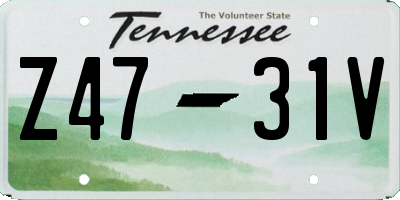 TN license plate Z4731V