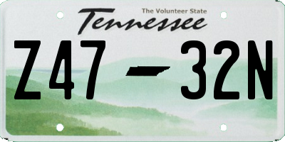 TN license plate Z4732N